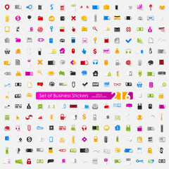 Set of business stickers