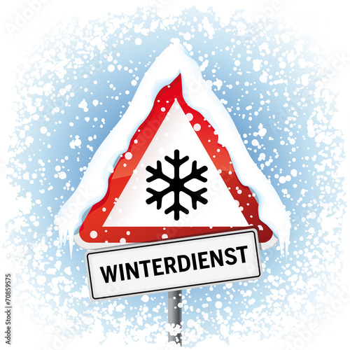 "Schild Winterdienst mit viel Schnee" Stockfotos und ...