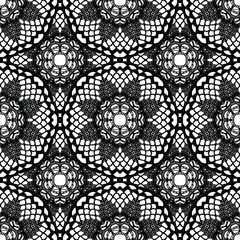 Lace black seamless mesh pattern. - 70860304