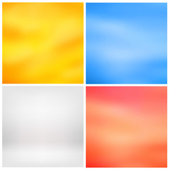 Obraz premium Blurred colorful background set vector