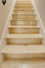 New staircase with marble steps