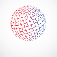 Colorful Digital Globe Design Vector