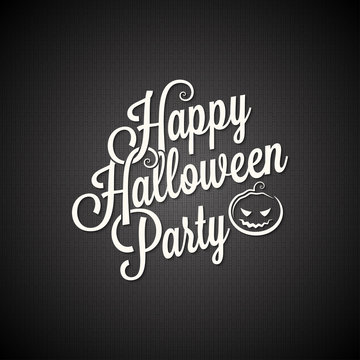halloween party vintage lettering background
