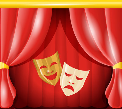 Theatre masks background
