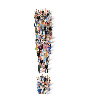 Group of people exclamation poster