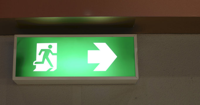 fire exit sign , Emergency exit symbol