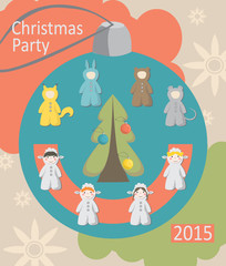 Christmas party, baby costumes, infographics