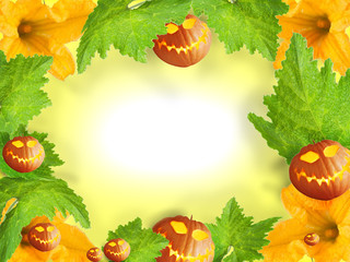 Frame Made by Fairy Pumpkin Bush