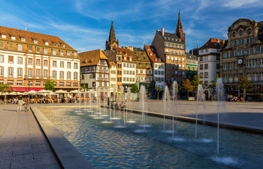 Place Kleber in Strasbourg - Alsace, France - obrazy, fototapety, plakaty