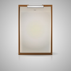 Icon for notepad with clip