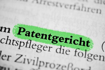 Patentgericht - grün markiert
