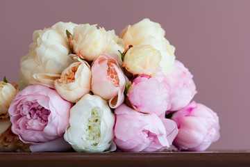 Pink peony bouquet © Tania Zbrodko