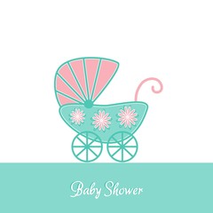 Fototapeta na wymiar Baby shower invitation