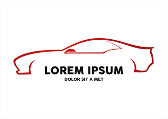 car silhouete design logo