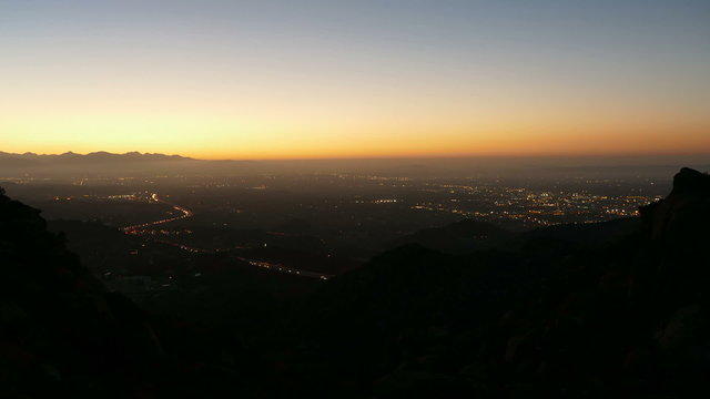 Los Angeles San Fernando Valley Dawn Time Lapse
