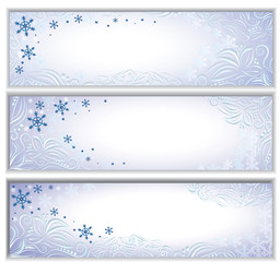 Frame in a luxurious style with snowflakes