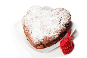 torta di cioccolato a forma di cuore per San valentino