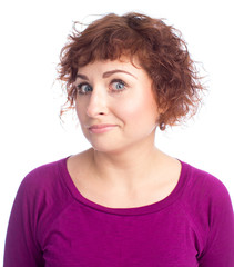 woman showing a variety of emotions