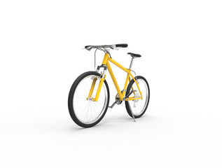 Yellow mountain bike