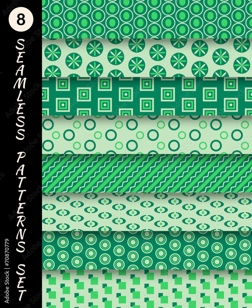 Aufkleber Seamless patterns set. Geometric textures