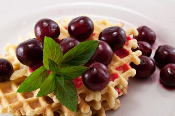 waffles with fruit