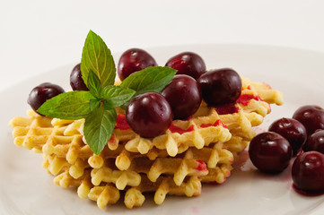 waffles with fruit