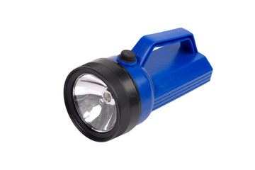 Electric Pocket Flashlight isolated on white