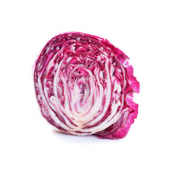 Fototapeta premium Radicchio, red salad isolated on white