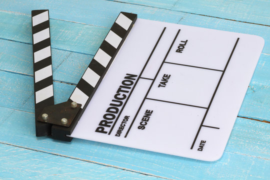 Blank movie clapper board