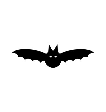 Black halloween bat silhouette