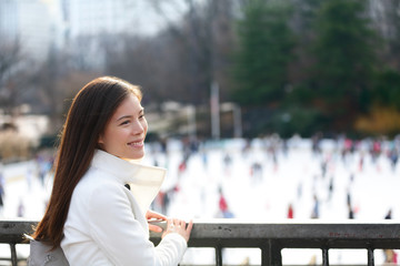 Woman in Central park, New York City