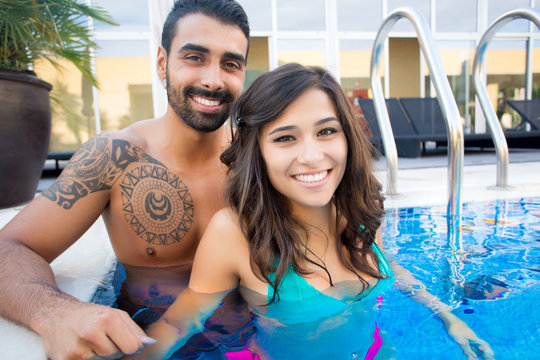 Couple in pool