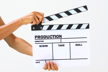 Obraz premium Blank movie clapper board