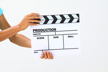 Blank movie clapper board