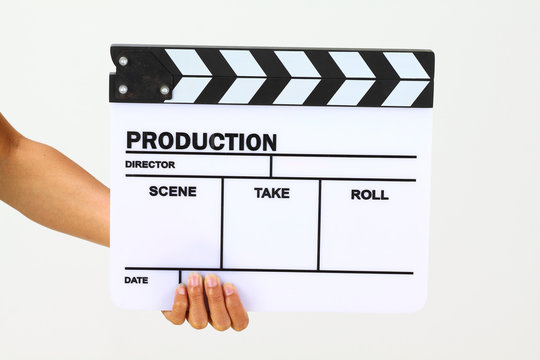 Blank movie clapper board