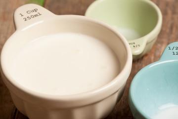 three measurerment cups
