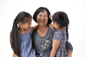 Grandmother with her grandchildren