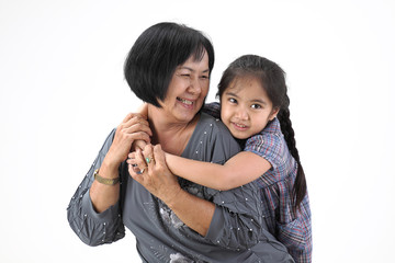 Grandmother with her grandchildren