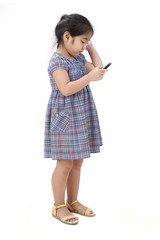 Closeup portrait of a cute little asian girl