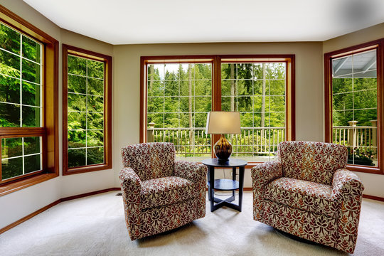 Comfort Sitting Area With Large French Windows