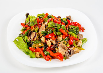 Chinese meat with vegetables in sweet sour sauce