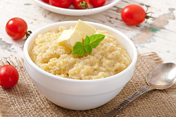 Porridge in a bowl