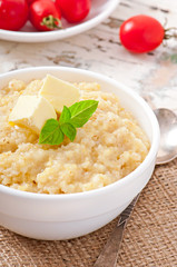 Porridge in a bowl