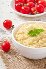 Porridge in a bowl