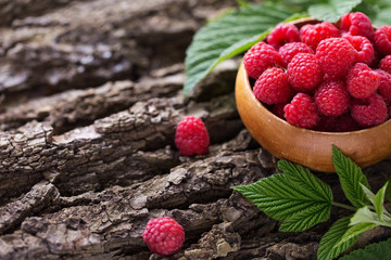 Fresh organic raspberry