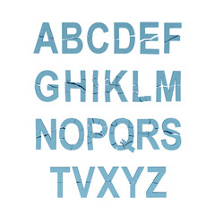 illustrate of broken alphabit