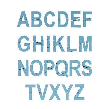 illustrate of broken alphabit