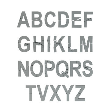 illustrate of broken alphabit