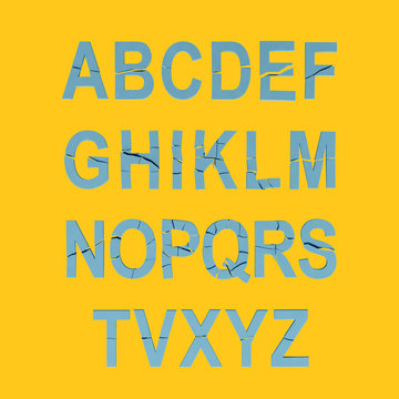 illustrate of broken alphabit