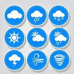 Obraz premium Weather Icons Stitched Sets